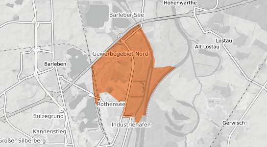 Mietspiegelkarte Magdeburg Gewerbegebiet Nord